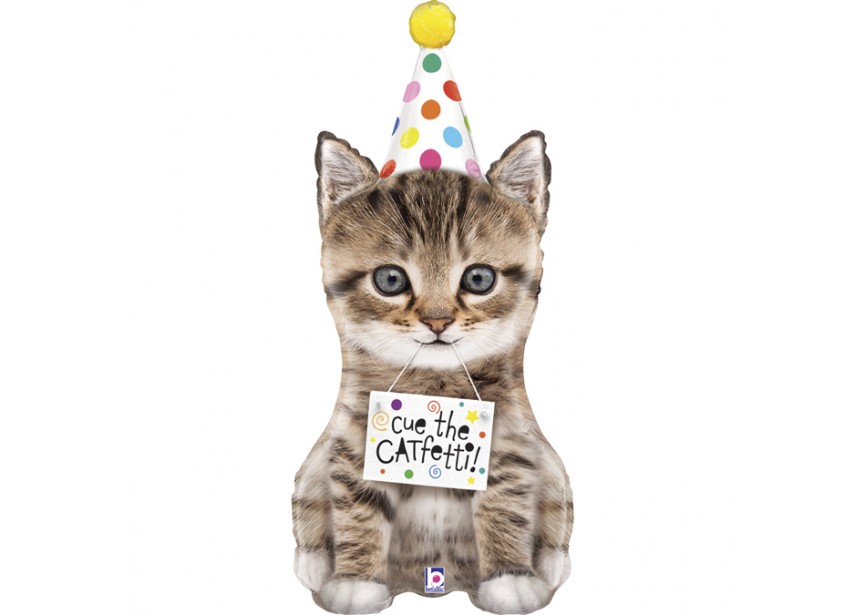 Sempertex-Folie-Betallic-Anagram-Flexmetal-Balloons-Shape- Cue The Catfetti Cat