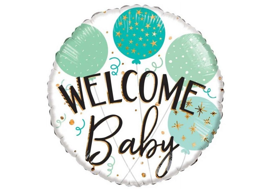 Sempertex-Folie-Betallic-Anagram-Flexmetal-Balloons-Shape-welcome baby