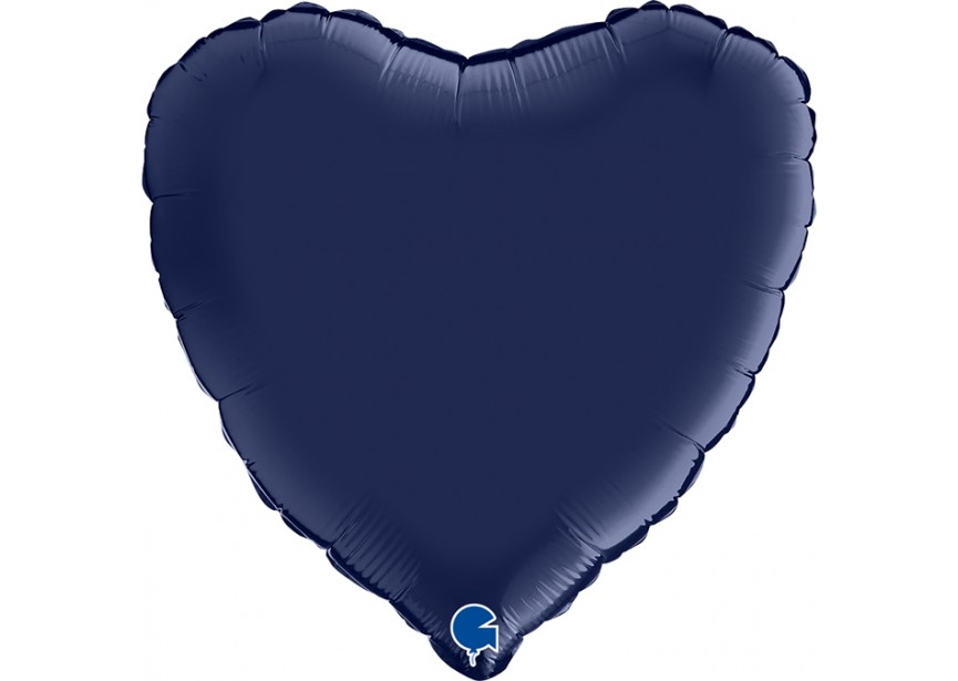 Sempertex-Folie-Betallic-Anagram-Flexmetal-Balloons-Shape-Heart-Satin Navy Blue