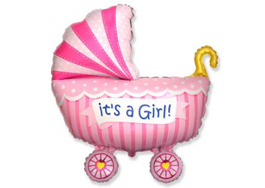 Sempertex-Folie-Betallic-Anagram-Flexmetal-Balloons-Shape-Baby buggy girl