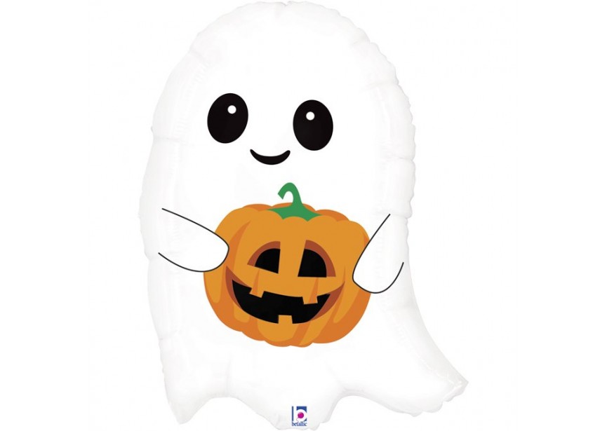 Sempertex-Folie-Betallic-Anagram-Flexmetal-Balloons-Shape-Flexmetal-Shape-Halloween-cute lil ghost