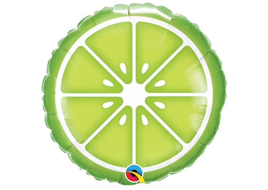 Sempertex-Folie-Betallic-Anagram-Flexmetal-Balloons-Shape-Sliced Lime