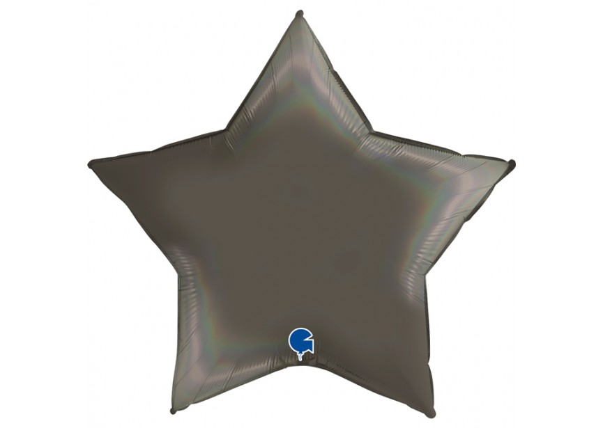 Sempertex-Folie-Betallic-Anagram-Flexmetal-Balloons-Shape- Star-Holographic Grey