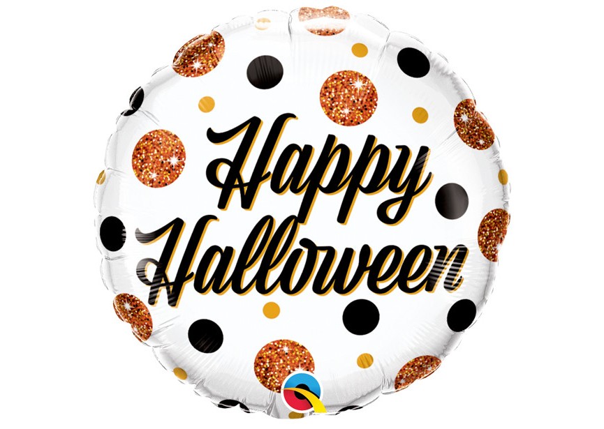 Sempertex-Folie-Betallic-Anagram-Flexmetal-Balloons-Shape-Flexmetal-Shape-Happy Halloween-Sparkly Dots