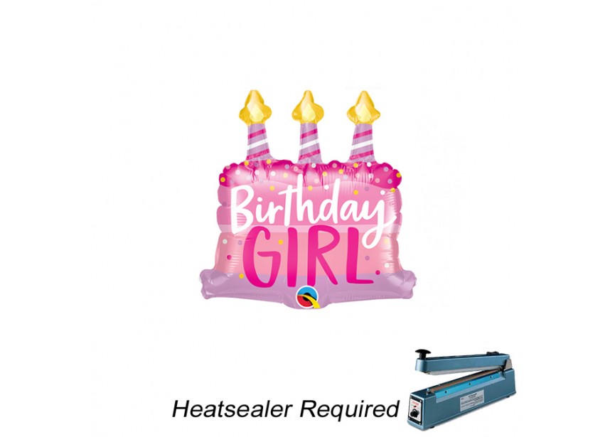 Sempertex-Folie-Betallic-Anagram-Flexmetal-Balloons-Shape-Birthday Girl-Cake-Mini