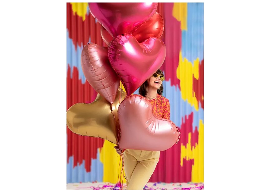 Sempertex-Folie-Betallic-Anagram-Flexmetal-Balloons-Shape-Elegant Heart-Rose Gold 3