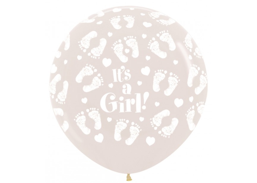Its a Girl Footprint - Clear - 2 Pcs - 91cm
