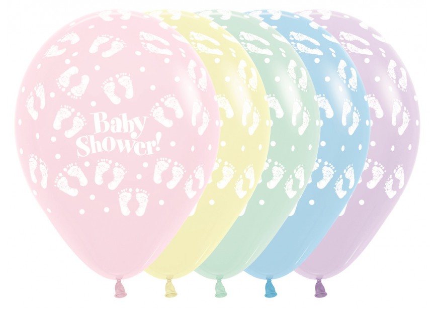 SempertexEurope-BabyShower-Footprints-Assortment-12inch-R12SHOWER600-LatexBalloon