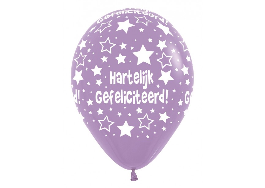SempertexEurope-HartelijkGefeliciteerd-Lilac-050-12inch-R12HG-LatexBalloon