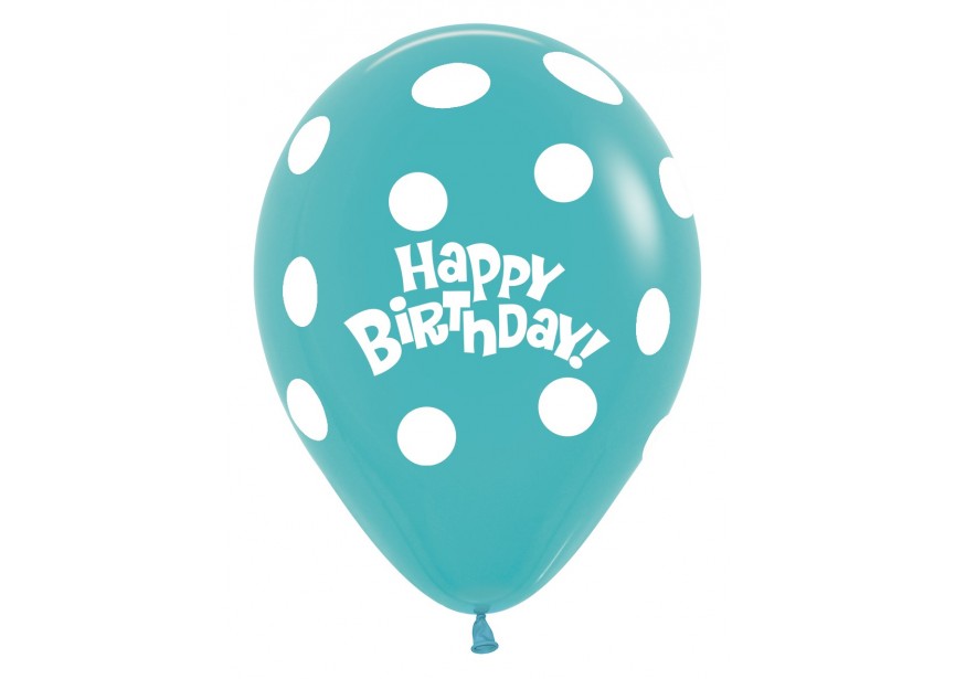 SempertexEurope-BirthdayDots-CaribbeanBlue-038-12inch-R12HDA-LatexBalloon