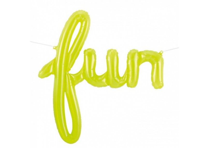 Fun - Script - Limoen Groen - Transparant - 73cm